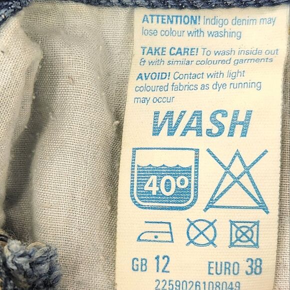 Vintage Fashion That Fun:ctions Bleached Knee Length Denim Jean A-line Skirt - Picture 6 of 7